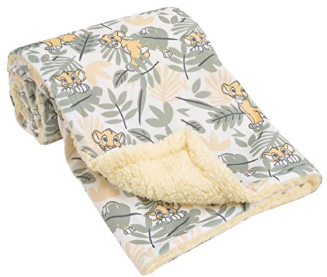Disney Lion King Simba Babydecke, superweich, mit Sherpa-Rückseite