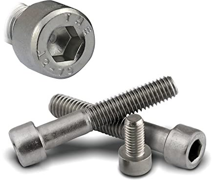 PROTECH 25 Stück Zylinderschrauben M5x10 aus rostfreier Edelstahl A2 V2A Zylinderkopfschrauben niedrig mit Innensechskant DIN 7984