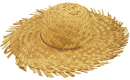 HINA FASHION Womens Beachcomber Straw Hat Mens Boater Straw Hat for Fancy Dress Party Accessory