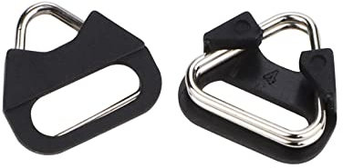 Stainless Steel Triangle Split Ring,Camera Strap Hook Lug Ring, with Plastic Cap,for Belt Hook Lanyard for Camera Shoulder Strap (2 pcs), Black, 2 cm×2 cm