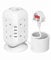【5M】VANPOO Tower Extension Lead with USB Cords, Vertical Desktop Power Strip Extension Tower with 8 Outlets and 4 USB Ports, Switched Charge Station and surge protected extension lead with 5M Cable