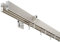 DécoProfi Gardinenstange Innenlauf 2-läufig Set Short rechteckig Silber Eloxiert/Verchromt I Länge: 480cm Aluminium für Wandmontage I Als Gardinenschiene & Vorhangstange geeignet