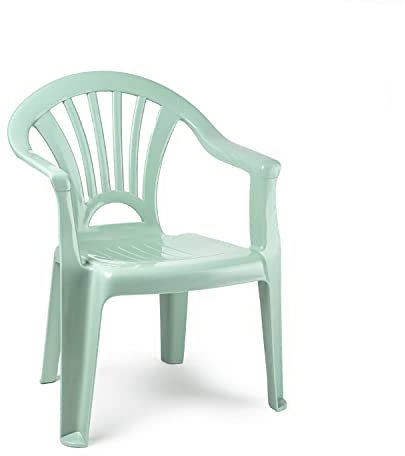 CABLEPELADO Silla Infantil de Plástico para Jardín, Terraza, Patio y Camping - Apta para Niños, Altura Total 49.5 cm, Verde