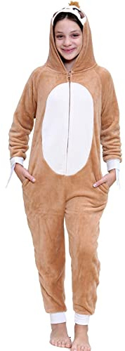 A2Z 4 Kids Animal Onesie for Kids Girls Boys Super Soft Costume Onesie - E.S Sloth 11-12