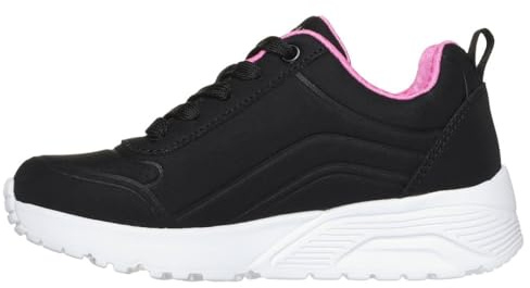 Skechers Uno Lite-Easy Zip Sneaker für Kinder, unisex, Schwarz/Rotgold, 6 Big Kid