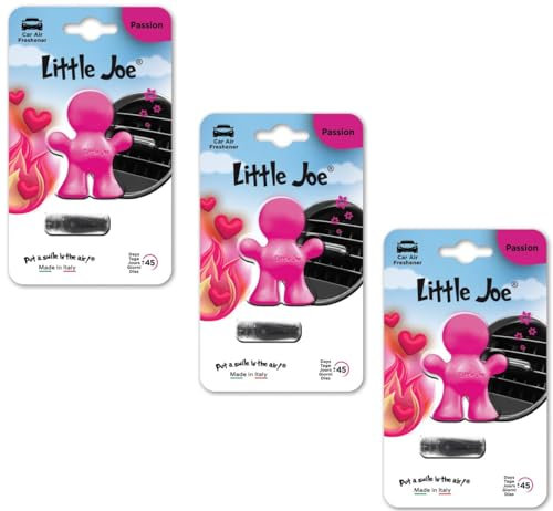 3er Pack Little Joe Lufterfrischer fürs Auto zur Montage an jedem Lüftungsgitter +/-45 Tage Frische im Auto (Passion/Pink)