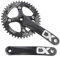 YLME Fahrrad Kurbelgarnitur, 104 Bcd Aluminiumlegierung Mountainbike Vierkant Kurbelgarnitur, 170 Mm Schmale Breite Einzelscheibe,Schwarz,42T