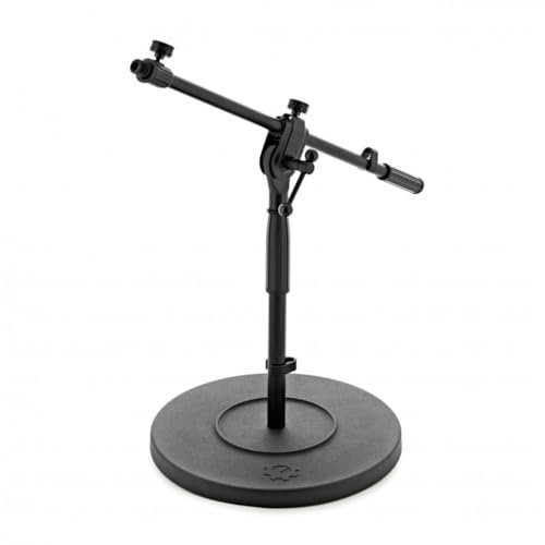 Short Telescopic Boom Microphone Stand with Cast Base by G4M, Pack of 3
