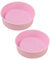 COLLBATH Juego de 2 Moldes para Tartas de Silicona Redondos de Color Rosa de 20 Cm Antiadherentes Y Resistentes al Calor Ideales para Repostería Casera