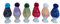 6 er Set Eierwärmer mit Puschel Pompom handgestrickt Pudelmütze viele Farben bunt reine Handarbeit Handmade gestrickt