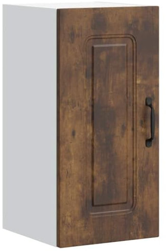 vidaXL Kalmar Kitchen Wall Cabinet - Smoked Oak Engineered Wood with Practical Door, Ample Storage, Modern Design, 30x31x60cm, Easy Maintenance
