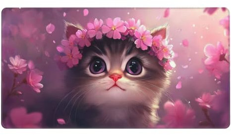 Gaming Mouse Pad cat Mousepad cute Large Mouse Mat 1200x600x3mm, Mouse Mat Gaming Soft Smooth Surface and Anti-Slip Rubber Base Waterproof Soft Cloth, for Desk Accessories Decor Gifts for Men