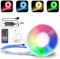 24V COB LED Streifen 5M RGBW Dimmbar mit Fernbedienung und Netzteil COB LED Stripe RGB+Warmweiß 3000K LED Band, Hohe Dichte 784LEDs/M, Flexibel LED Stripe keine Lichtpunkte für Hause, Zimmer, Bar, TV