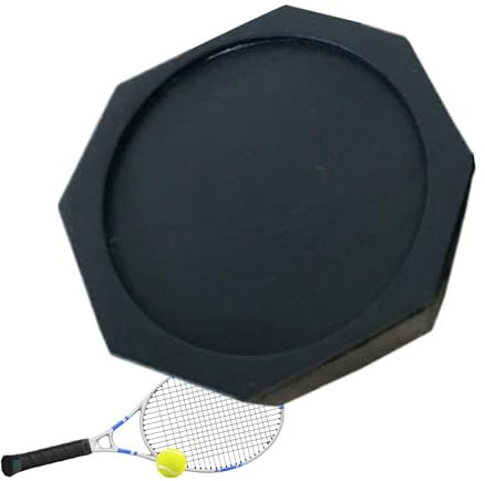 ccuzs Pickleball Paddle End Cap, Non-Slip Racket Butt Cover, Shock-Absorbing Handle Grip, Durabless Silicone Protector, Tennis and Badminton Accessories for Men, Women, 2.8x3.2cm Black