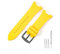 BQKTCBUAX Bracelet de montre en silicone spécialement adapté Fit For Armani AX1803 AX1802 AX1040 AX1050 Bracelet de montre for homme 31 * 14mm(Yellow-Black-K2)