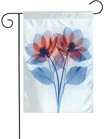 Gartenflagge 30X45Cm Lila Dahlie Rasenflagge Vertikal Gartenfahne Für Garten, Party, Haus