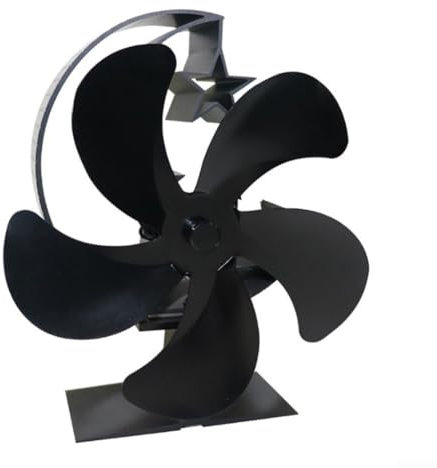 Ventilatore termoelettrico per stufa a legna dal design elegante con tecnologia a cinque pale per un movimento dell'aria efficace e silenzioso (A)