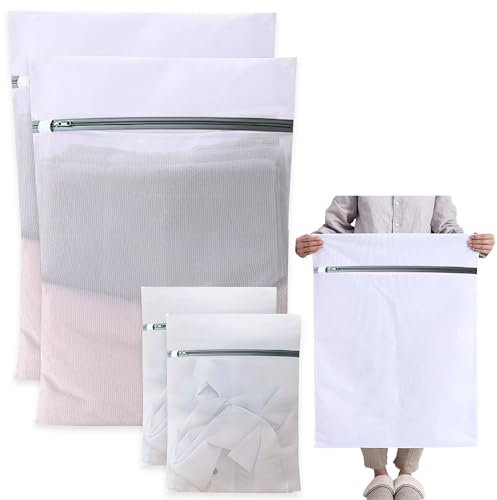 XiaoLidm 4 Stück Wäschesack Waschmaschine 60 x 90 cm + 30 x 40 cm, XXL, Wäschenetz Groß, Mittelgroß, Wäschenetz für Waschmaschine, Wäschebeutel, Wäschenetze für Vorhänge, Mäntel, Badetuch, Bettwäsche