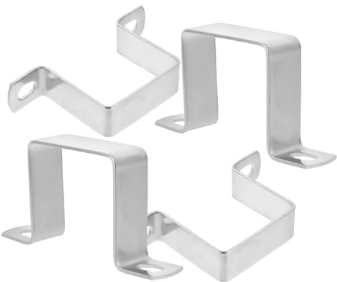 VILLFUL 4 pezzi Supporto Morsetto Quadrato in Acciaio Inossidabile Staffa Fissatubi Resistente per Tubazioni Fascetta per Interni ed Esterni