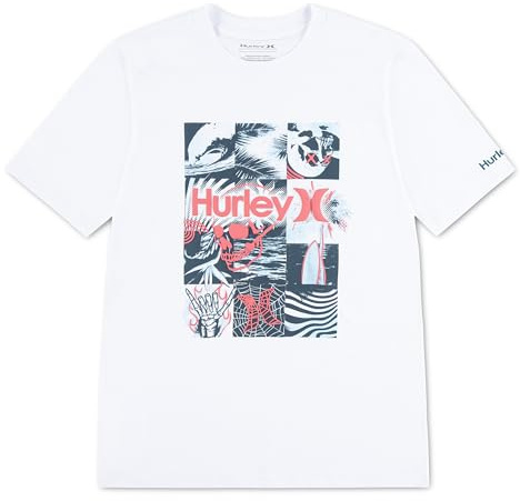 Hurley Jungen 89075 Grafik-T-Shirt Kurzarm