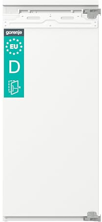 Gorenje RBI512D22 EinbauTischkühlschrank mit Gefrierfach, 122cm Nische, Festtürscharnier, 179 L(163L plus 16L), Inverter, CrispZone, Türalarm, LED Licht, BxHxT: 54×122,1×54,5 cm,Weiß