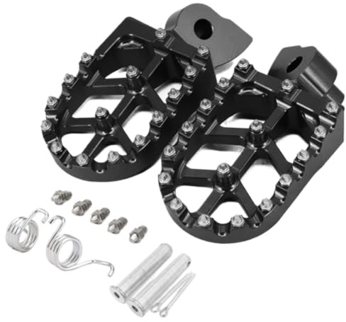 Repose-pieds de moto compatibles avec YZ 65 85 125 250 125X 250X 250FX 450FX WR 250F 450F YZF WRF 250 450(Ships From: China Mainland; Black)