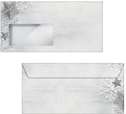 SIGEL DU248 Briefumschläge Weihnachten | DIN lang | 50 Stück | Frozen Stars