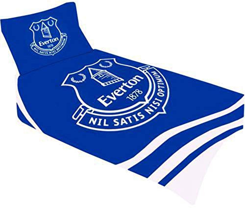 Everton Single Duvet Set Reversible Pulse Fan Blue New Official Licensed Product