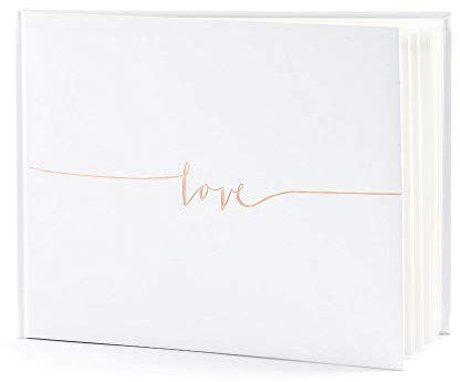 KWAP59, libro per gli ospiti “Love”, 24 x 18,5 cm, 22 pagine, colore oro rosa