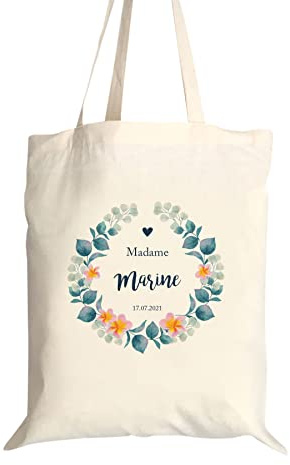 Tote bag EVJF Personnalisé - ToteBag Parfait Pour la Future Mariée Sac cabas Team Bride personnalisable