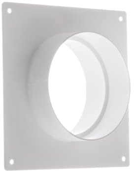 Ø 125mm Conector para Tubos Redondos de Ventilación - Brida de Pared - Plástico PVC