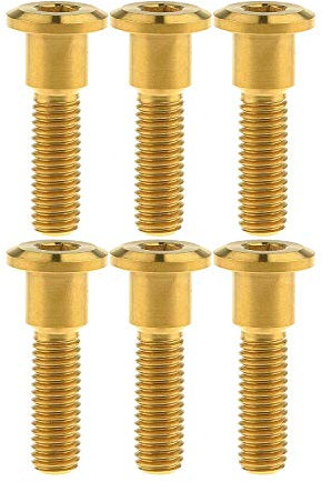 Ruifu Titane M8 Disque Frein Rotor Gr5 Ti Boulons Vis 20 22 30 33mm pour Moto Yamaha Suzuki (lot de 6) (Or, M8x33mm)