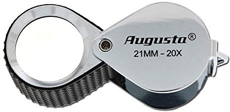 Augusta Uhrmacherlupe Taschenlupe Lupe 20-fache Vergrößerung Ø 21mm