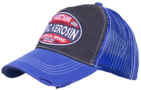 King Kerosin Herren HI-OCTANE Baseballkappe, Blau/Schwarz, Einheitsgröße