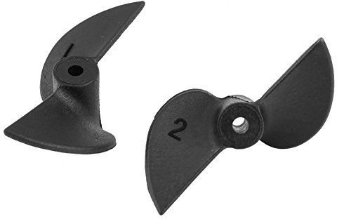 Drfeify 1 Paar RC Bootspropeller, Fernbedienung Schiffsteile 2 Klingen Set Zubehör für 2mm Welle, Zubehör Adjuster für Modellflugzeuge
