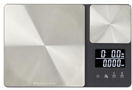 KitchenAid Balance de cuisine numérique à double plateforme Capacité 5 kg Noir