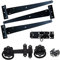 Infinity Decor Garden Gate Fitting Kit in Epoxy Black Iron for Wooden Garden Gate, Shed, Barn for External Use - 3x10” 250mm Tee Hinges, 1x6” Twisted Ring Latch & 1x4 Brenton Bolt in Premium Quality