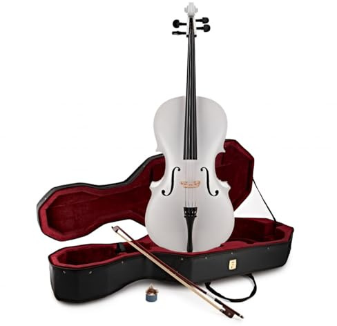 Student 1/2 Size Cello by Gear4music, White
