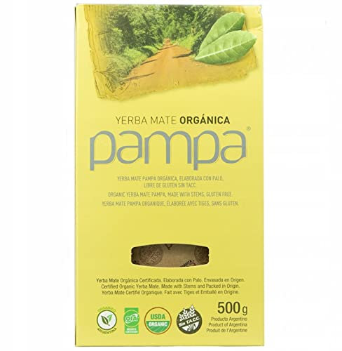 Pampa Yerba Mate Tè Bio 500 g | Yerba Mate Argentino Organic | Bevanda disintossicante ed energetica