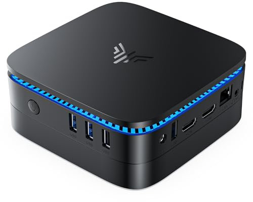 KAMRUI Mini PC, AK1 PRO 12GB RAM 256GB SSD Mini Desktop Computer Celeron N5105 Processor,Quad Core Micro Computer 4K, Support 2.5-inch SSD, 2.4G/ 5.0G WiFi, Gigabit Ethernet, HTPC