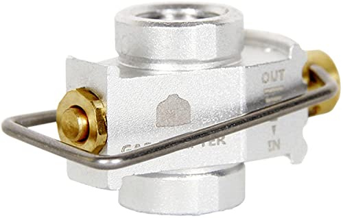 U/ D Gas Tank Adapter Refill Shifter Lpg Saver Copper Split Conversion Connector for Camping Fuel Tank 1 Piece (Flat)