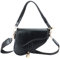Ynport Satteltaschen Geldbörse für Damen, trendige Leder-Umhängetasche, gestrickt, Unterarm-Crossbody-Tasche, Vintage, Umhängetasche, Schwarz