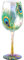 NymphFable Bunte Weingläser Pfau Feder Personalisiertes Handgemalt Weinglas Geschenk für Frauen mit Geschenkbox, 15oz