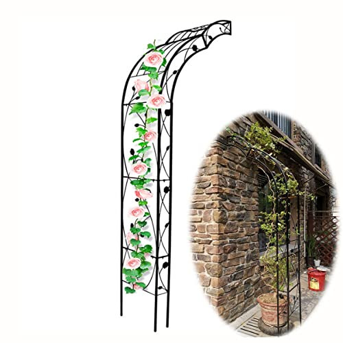 Rosenbogen Wandmontage Halbbogen Rankhilfe halbrund Gartenbogen Rankgitter Deko Rosen Kletterpflanzen Rost