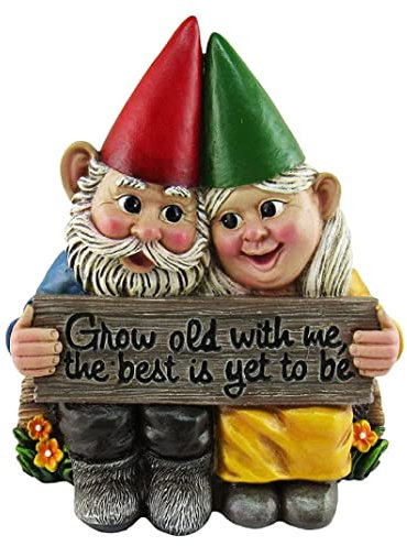 Rachlicy Gartenzwerg Lustig Paar Fee Zwergharz handgemalbte Garten GNOME Ornamente im Freien romantische Statue Innen im Freien Garten Terrasse Home Dekoration im Freien