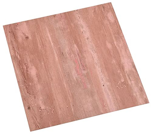 vidaXL 20 pedane per pavimenti autoadesive in lama, piastrelle, soggiorno, camera da letto, antiscivolo, impermeabili, in PVC, 1,86 m², rosso