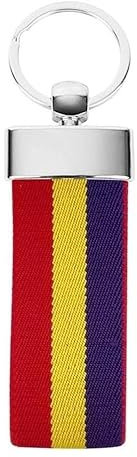 llaveros de Bandera de España con Lona Elástica | Para Mantener las Llaves Juntas | Llavero Colgante de Metal | Resistente y Duradero (llavero republica española 3cm)