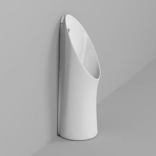 MegLob Pavimento in Piedi Urina, Sensore Integrato A Filo Maschio Commerciale Orinatoio, Bagno Per Uomini Orinatoi in Ceramica, Toilette Per Uomini Di Lavaggio Commerciale,Bianca