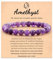 POWWA Amethyst Armbänder für Frauen, Geschenke für Frauen, Armband aus Natursteinkristallen und Edelsteinperlen gegen Stress und zur Beruhigung