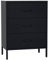 STEELSØN Metallschrank Atria, Kommode mit 3 Schubladen, Sideboard Wohnzimmer schwarz, Mehrzweckschrank, Schubladenschrank schmal Maße 80x60x38 (HxBxT)